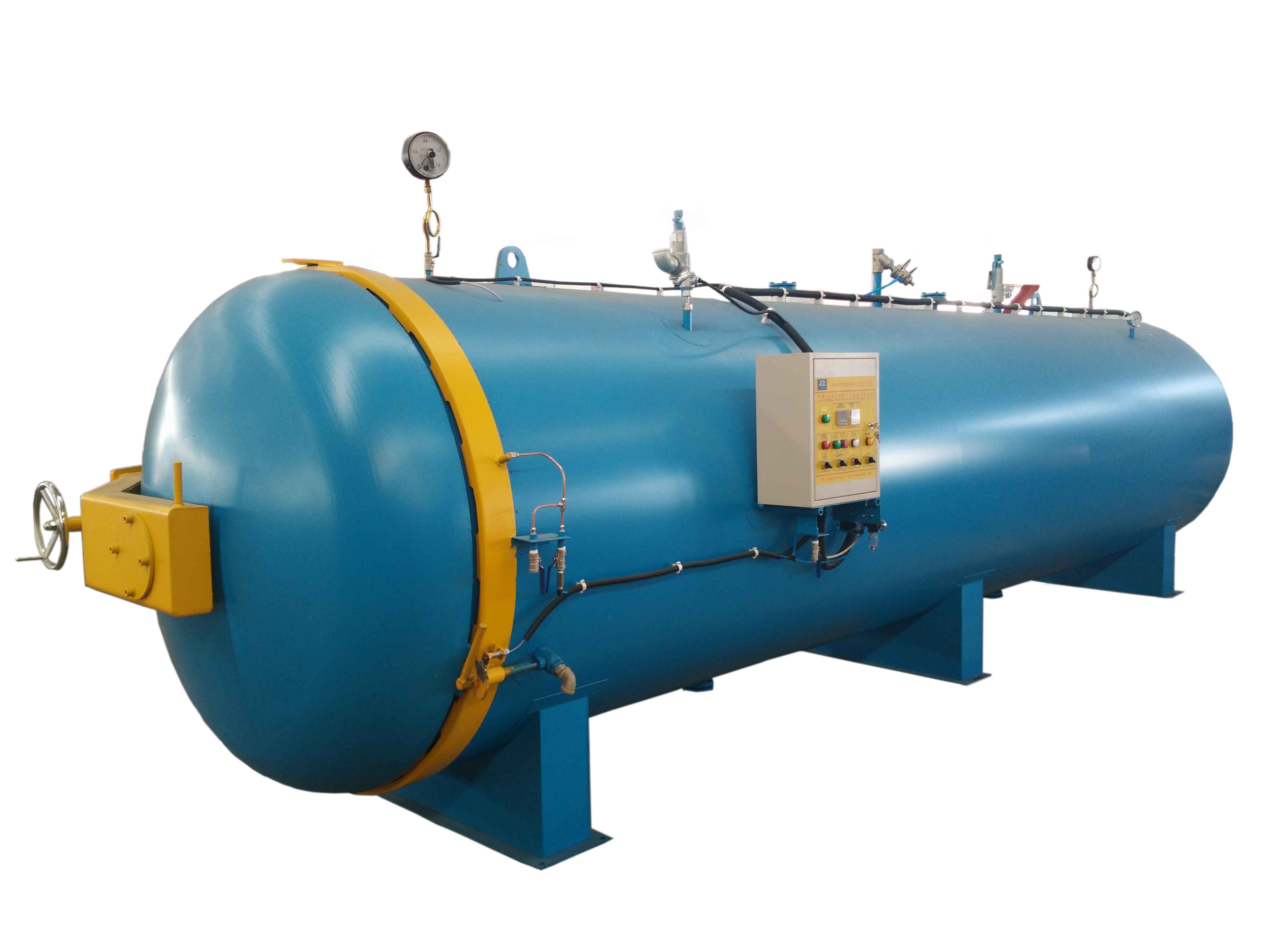 <b>硫化罐適用于橡膠、輪胎翻新、膠輥、膠管、膠囊、膠鞋、膠帶、膠板、管道等產(chǎn)品硫化，無(wú)錫雷特石化重工裝備有限公司以成熟的技術(shù)，先進(jìn)的生產(chǎn)設備設計制選大型硫化罐、立式硫</b>